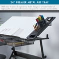 thumbnail image 7 of Studio Designs 24" Premier Metal Storage Organizer Tray for Drafting Tables Pencil/Marker Organizers and Mesh Cup for Brushes- Charcoal Black, 7 of 7