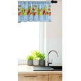 thumbnail image 3 of Ambesonne Flower Window Valance, Flower Wild Blossom on Blue, 54" X 18", Pale Blue Multicolor, 3 of 3