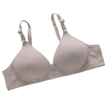 Tuosodrolic Women s Wirefree Plunge Bra Printing Push Up Bralettes Breathable Underwear Supportive and Lift Everyday Bra