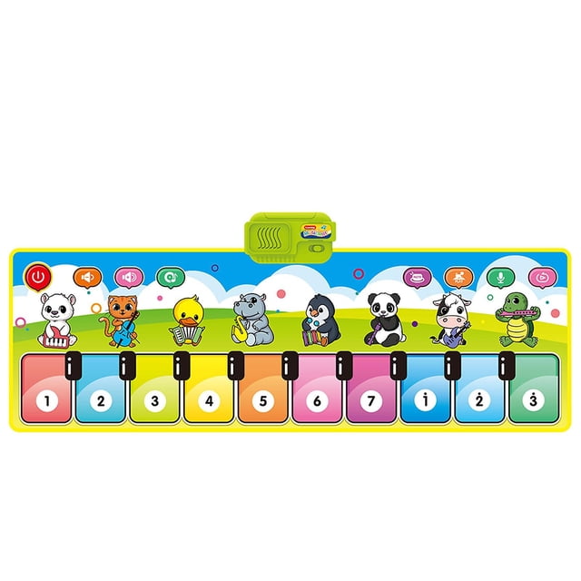 Manta de piano Floor Fashion con dibujos animados para niños, música y videojuegos