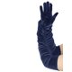 thumbnail image 5 of Guante de noche de terciopelo para mujer Inspire Chic, de longitud hasta el codo, con dedos completos, en elegante azul oscuro, 5 of 6
