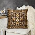 thumbnail image 2 of Vintage Floral Pillow Cover,Rustic Traditional Ethnic Floral Geometric Texture Boho Pillow Covers with Hidden Zipper Set of 2 for Bedroom Living Room Sofa Cushion18 x18, 2 of 6
