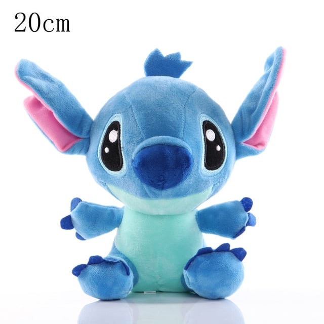 20cm Disney Lilo & Stitch Couple Models Cartoon Stuffed Plush Dolls Anime Plush Baby Toys Pendant Toys Kawaii Kids Birthday Gift Gao Jinjia LED