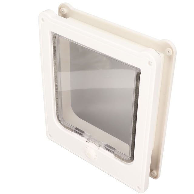 Puerta con solapa para mascotas, cerradura magnética, 4 modos, puerta automática silenciosa para gatos, jaula para mascotas