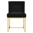 thumbnail image 3 of TOV Furniture Haute 20" Transitional Velvet Dining Chair in Black/Brass, 3 of 6