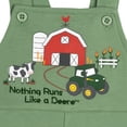 thumbnail image 4 of John Deere Baby Boys' 2-Piece Shortall and T-Shirt Set Sage Green Cream, 4 of 5
