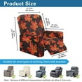 thumbnail image 3 of FUIALDOLG Red Maple Leaves Pattern Recliner Sofa Covers 4 Pieces Stretch Couch Covers Fall Reclining Slipcovers Soft Jacquard Pattern Furniture Protector with Elastic Bottom, 3 of 7