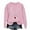 Pink, variant on Lorytime Womens Crewneck Sweatshirt Fall Christmas Reindeer Print Shirt Long Sleeve Pullover Loose Tops for Holiday