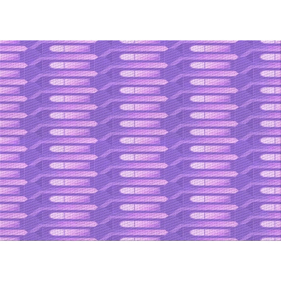 Ahgly Company Indoor Rectangle Patterned Violet Purple Area Rugs, 2' x 3'