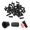 thumbnail image 3 of Pawsdot 25Pcs Stool Swivel Caster Cover Black Plastic Wheel Stopper Protector for Furniture, 3 of 8