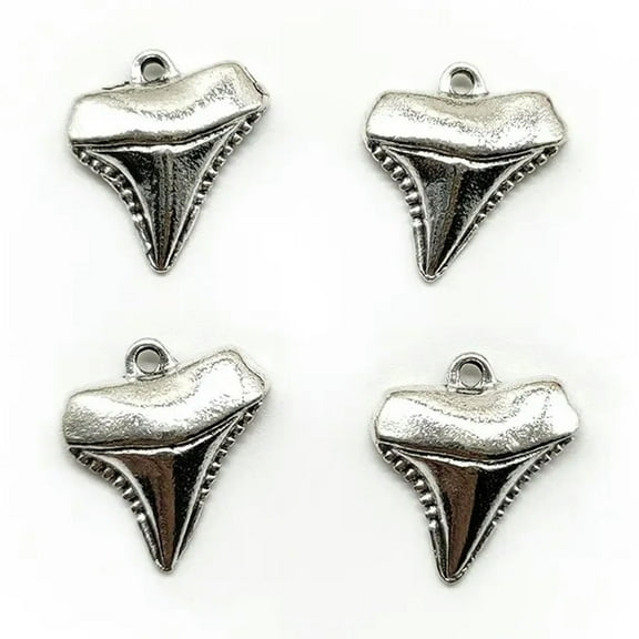 U8MO 20X shark teeth Antique Silver Charms Pendants for Jewelry Making DIY 17*15mm