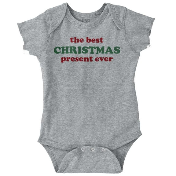 The Best Christmas Present Ever Romper Boys or Girls Infant Baby Brisco Brands 12M