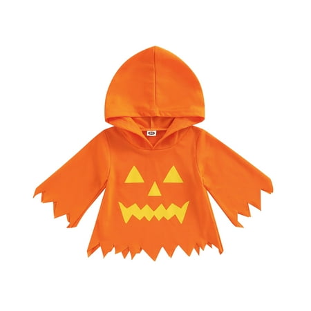 

Meihuida Baby Boys Girls Halloween Hoodies Long Sleeve Ghost Face Hooded Pullovers Hoodies