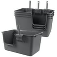 thumbnail image 5 of Gloreen 4-Pack Large Cat Litter Box with High Sides, Plastic Open Top Cat Litter Box, Grey, 5 of 7