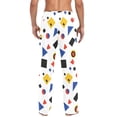thumbnail image 4 of FORMRS Mens Pajama Pants with Pockets Sleepwear Lounge Bottoms Sizes S-2XL, Black Simple Shapes, 4 of 7
