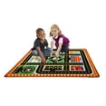 thumbnail image 2 of Melissa & Doug Round The City Rescue Rug With 4 Wooden Vehicles (39 x 36 inches), 2 of 9