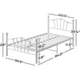 thumbnail image 2 of EastVita Twin Size Metal Bed Frame with Iron-Art Sweet Heart Headboard & Footboard for Under Bed Storage, No Box Spring ,Modern Style, 2 of 7