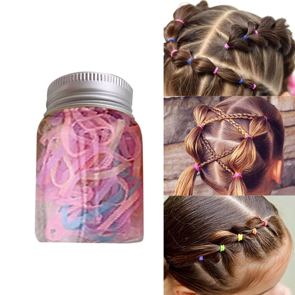 Colorful Hair Ties for Girls - Small No Crease Ponytail Holders for and Toddlers Elastic Bands for Daily Use and