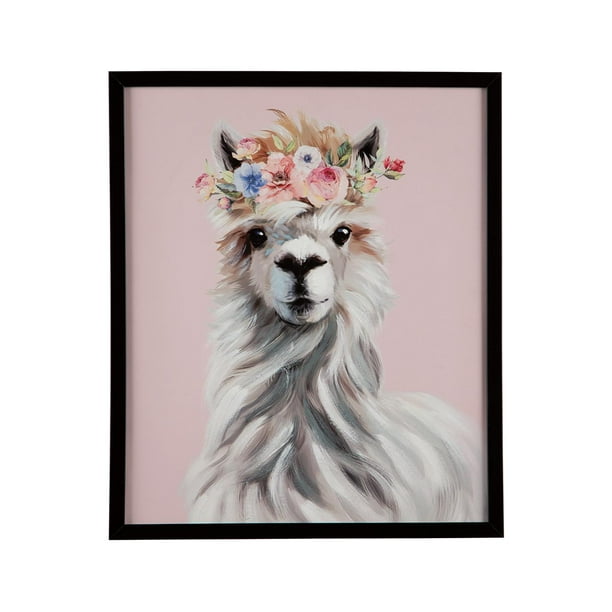 Download Signature Design By Ashley Josie Floral Llama Youth Framed Wall Art Walmart Com Walmart Com
