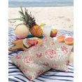 thumbnail image 3 of Pack of 2 Outdoor Pillow Covers, Watercolor Flower Retro Background Waterproof Square Throw Pillowcase Cushion Decorative Pillow Covers for Couch Patio Tent, 26x26 in, 3 of 6