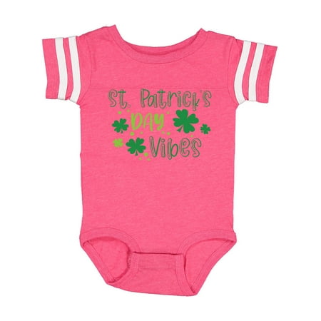 

Inktastic St. Patrick s Day Vibes with Clovers Gift Baby Boy or Baby Girl Bodysuit