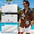 thumbnail image 5 of Jeiento Polynesia Flowers Matching Hawaiian Outfits for Couples Mens Summer Shirts Plus Size Floral Dress Men Button Down Shirt Sleeveless Dress for Women Coupleoutfits, 5 of 6