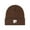 Coffee, variant on Fewfanhot Women's Cute Knit Beanie Hat- Soft Fleece Lined Warm Cap Solid Color Adorable Headwear for Daily Commute & Outdoor Activities
