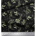 thumbnail image 3 of Soimoi Black Cotton Duck Fabric Berries Leaves Print Fabric by the Yard 44 Inch Wide, 3 of 3