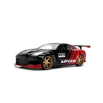 2009 Nissan GT-R (R35) Ben Sopra "Advan" Black and Red "JDM Tuners" 1/24 Diecast Model Car by Jada