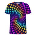 thumbnail image 4 of EQWLJWE Fashion Mens T Shirt Men Casual Round Neck Valentine's Day 3D Digital Printing Pullover Fitness Sports Shorts Sleeves T Shirt Blouse, 4 of 5