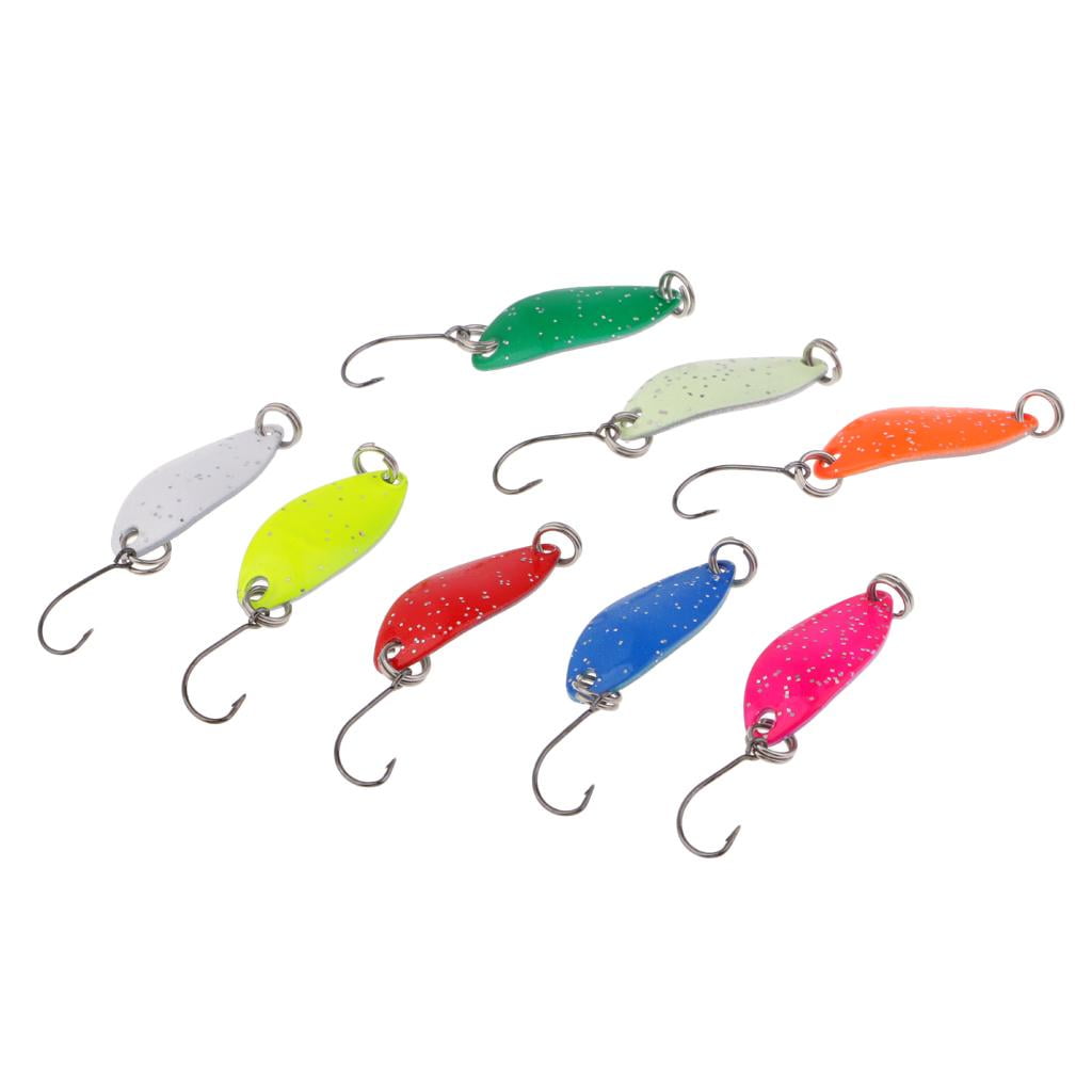 8 Pieces Fishing Spoon Lures Metal Fishing Lure Spinner Baits Crankbaits 