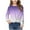 Purple, variant on Girls Casual Twist Front Lightweight Sweatshirt Tie Dye Printed Long Sleeve Crop Tops Pullover Blouse Green 4-5 Years