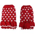 thumbnail image 3 of Suéter navideño para mascotas, falda roja con corazón de amor, ropa de punto cálida de invierno para regalo de perros y gatos kaili Sencillez, 3 of 5