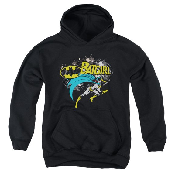 Batman - Batgirl Halftone - Youth Hooded Sweatshirt - Medium