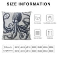 thumbnail image 5 of Shiartex Ocean Beach Pillow Covers Blue Octopus Cushion Covers Coastal Nautical Decorative Pillowcases  White, 5 of 5