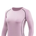 thumbnail image 2 of TaTaai Ladies Quick Dry Workout Top Long Sleeve Solid Color Stretch Yoga Tshirt Round Neck Casual Fitness Sportswear Gift, 2 of 5
