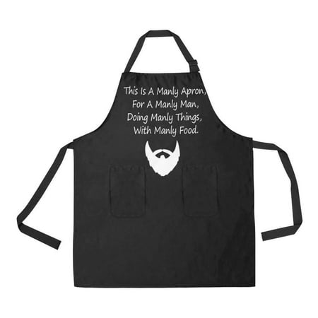 ASHLEIGH This is a Manly Apron Funny Apron Barbecue Grill Kitchen Gift Kitchen Apron for Men Adjustable with Pockets for Cooking Baking Gardening