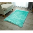 thumbnail image 2 of Nanshing Angel Sheepskin Faux Fur Shaggy Accent Rug, Mint, 30" x 46", 2 of 5