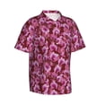 thumbnail image 3 of Xecao Orchids Flowers print Hawaiian shirt - a stylish short-sleeve button-down for men, perfect for casual beach and tropical outings., 3 of 9