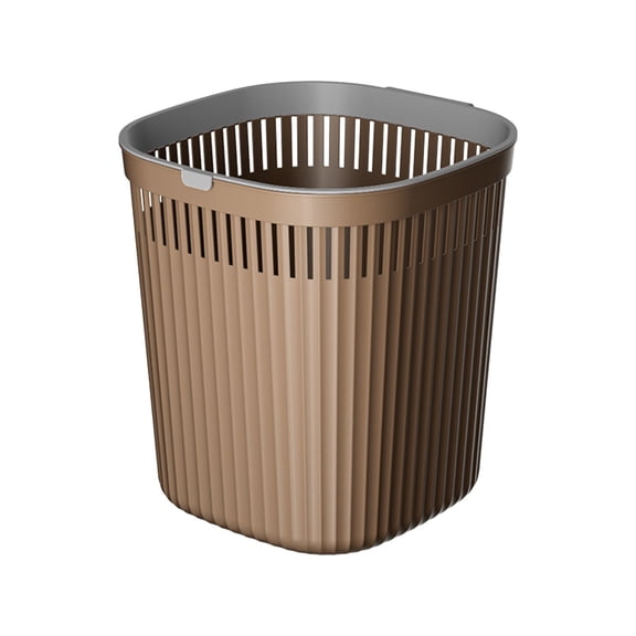 Blueek Plastic Thickened Garbage Bin Household Kitchen Bathroom Bedroom Large Capacity Uncovered Garbage Bin Brown