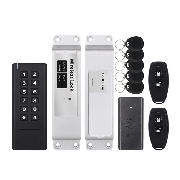 Waterproof Wireless Access Control Kit Wire-Free Keypad+Wireless Bolt Lock+Wireless Exit Button