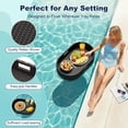 thumbnail image 2 of WLXIANG Floating Pool Tray Large PE Rattan Pool Serving Bar, Luxury Pool Floating Table with Handles for Pool Party, Hot Tub & Beach (Black), 2 of 8