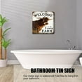 thumbnail image 2 of Welcome to The Funny Farm Sign Outdoor Cow Sign Vintage Chic Metal Poster Wall Decor Art Gift Funny for Home Bathroom Bar Cafe Garage Man Cave 12x12 Inches, 2 of 5