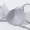 thumbnail image 3 of Inglocry Lace Nursing Bra, Wirefree Padded Nursing Bras for Breastfeeding, V Neck Maternity Bra for Pregnancy, Soft Lace Gray 80B, 3 of 6