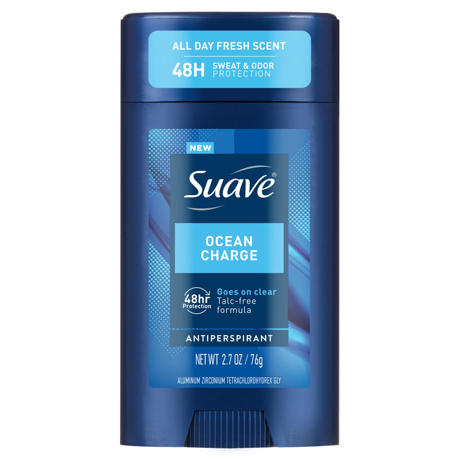(2 pack) Suave Ocean Charge Men’s Antiperspirant Deodorant, Marine & Driftwood Scent, 48-Hour Protection, 2.7 oz