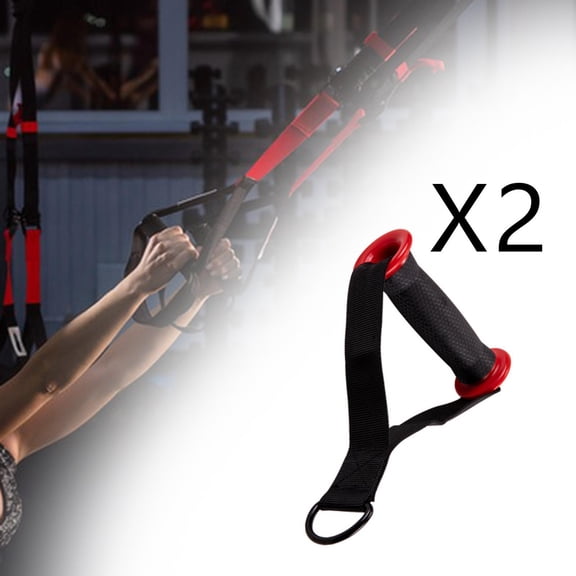 2Pcs Cable Machine Attachment Handles Fitness Straps Stretch Tube Resistance Exercise Multi Gym Exercise Equipment Workout Pull Band Handles