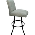 thumbnail image 4 of Swivel Metal Bar Stool Sommerville 30" Seat - Watusi Aqua Teal Fabric - Black, 4 of 4