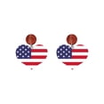 thumbnail image 4 of HengDidi Patriotic Teardrop Wooden Earrings - Lightweight Red White Blue Jewelry for 4th of July, Weddings & Special Occasions, Handcrafted Women's Fashion Accessories, 4 of 7