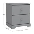 thumbnail image 4 of HH2Home Campbell Wood 2 Drawer Kids Nightstand, Gray, 4 of 12