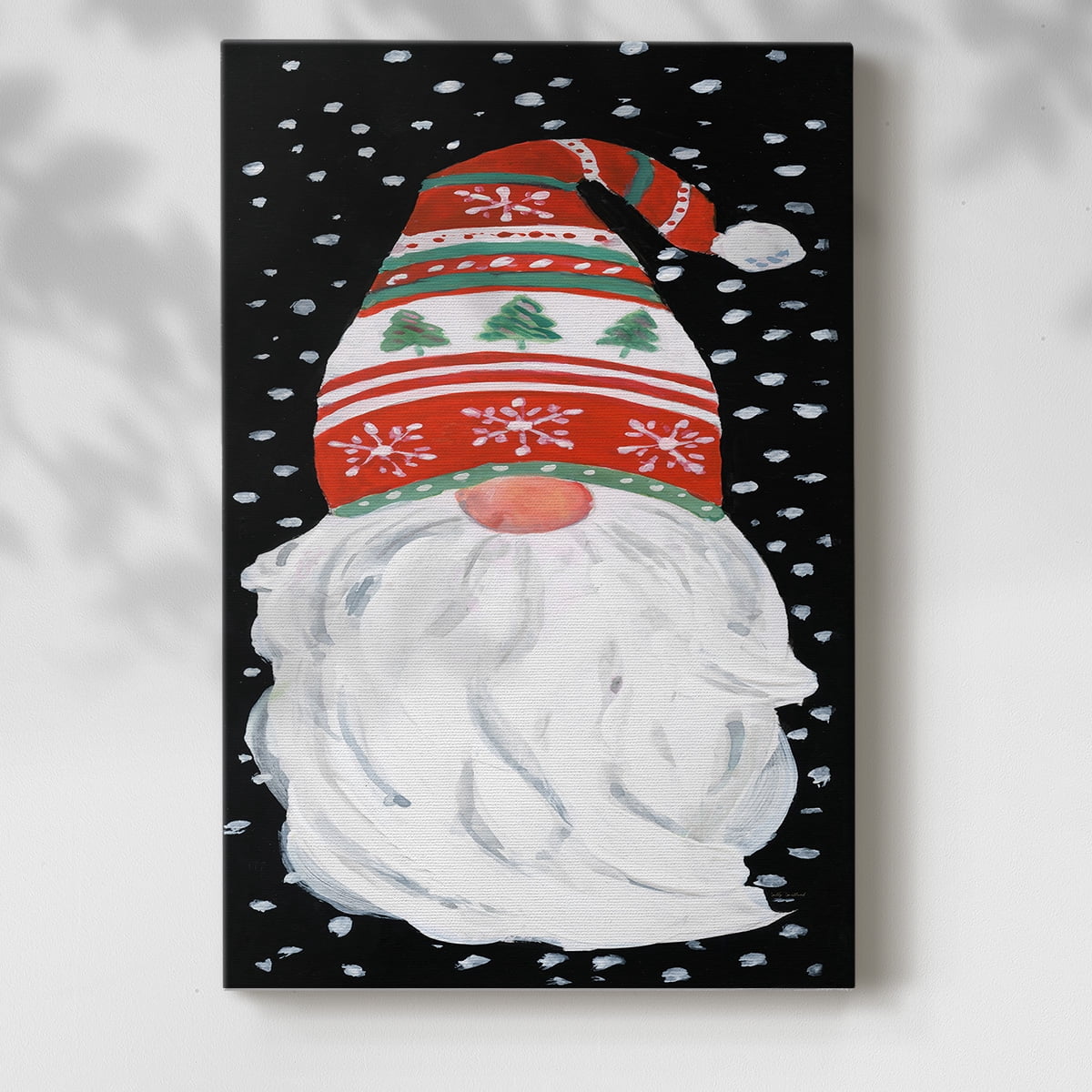 Winter Welcome Gnome- Gallery Wrapped Canvas